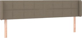 vidaXL Tăblie de pat cu aripioare gri taupe 163x16x78/88 cm textil