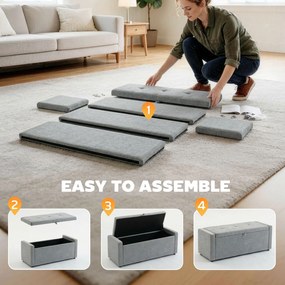 HOMCOM pouf interior taburet bancă suport capăt pat | Aosom Romania