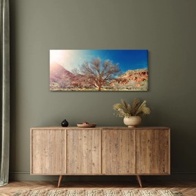 Tablou cu cu copac în deșert (120x50 cm)
