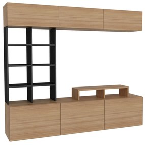 Mobilier living Salsa (Lemn teac + Negru). 1088651