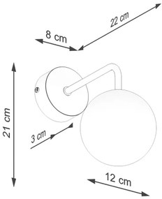 Lampă de perete Sollux SL.1658 ASTRAL 1xG9/8W/230V alb