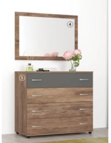 Dormitor GLOBAL108 - brown silverjack/graphite