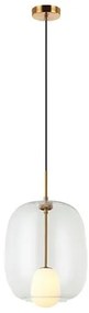 Pendul design modern Finc auriu, transparent