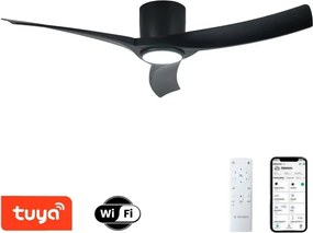 ZEVENTI - Ventilator de tavan LED ORBITO LED/24W/230V Wi-Fi Tuya negru + telecomandă
