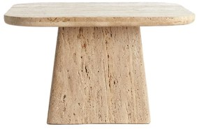 Măsuță de cafea bej cu blat din piatră 60x60 cm Kepami – Light &amp; Living