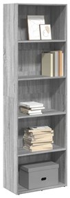 857922 vidaXL Bibliotecă, gri sonoma, 60x30x189 cm, lemn prelucrat