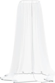 vidaXL Plasa de tantari pentru umbrela 220 ochiuri alb Φ330x250 cm