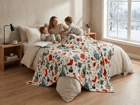 Patura microplus FESTIVE MAGIC, alba Dimensiune: 150 x 200 cm
