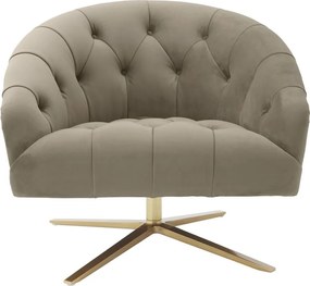 Scaun pivotant design elegant LUX Gardner, savona greige 115706 HZ