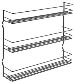 Organizator pentru mirodenii, de montat pe perete, din oțel inoxidabil Pepito – Metaltex