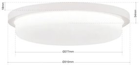 Plafoniera LED moderna LEROX 30cm alba