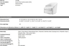 Fotoliu pivotant design elegant LUX Gustav 113796 HZ