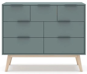 Comodă verde prăfuit 120x83x40 cm Pisco – Marckeric