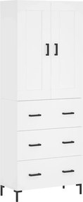 vidaXL Dulap înalt, alb, 69,5x34x180 cm, lemn compozit
