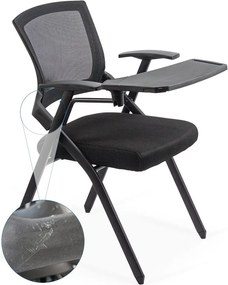 RESIGILAT - Scaun conferinta pliabil si masuta rabatabila HRC 603 negru