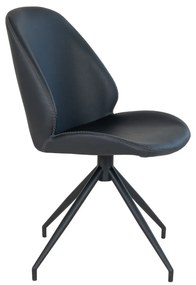 Scaun Monte Carlo rotativ din piele ecoblack