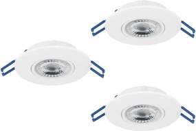 Eglo 300184 - Set 3 spoturi LED încastrate GEDREZ, 4,9 W / 230 V, Ø 9 cm, alb