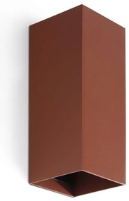 Aplica perete aluminiu terracotta, 2xGU10, LUNE square