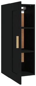 Dulap de perete, negru, 35x34x90 cm, lemn prelucrat Negru