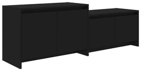 809810 vidaXL Comodă TV, negru, 146,5x35x50 cm, PAL