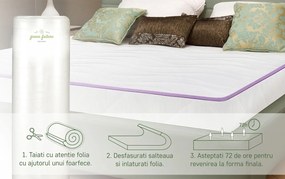 Saltea Green Future Super Ortopedica Purple Line 80x200 cm, H 16 cm