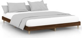 vidaXL Cadru de pat fără saltea Stejar maro 200x200 cm Lemn prelucrat