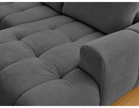 Colțar gri închis extensibil/cu spațiu de depozitare (cu colț pe partea stângă/în formă de "U") Fuji – Bobochic Paris