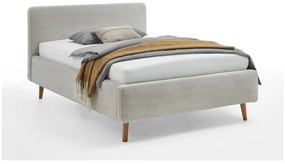 Pat bej tapițat fără somieră 120x200 cm Mattis – Meise Möbel