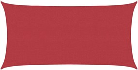 vidaXL Pânză parasolar, roșu, 3x6 m, HDPE, 160 g/m²