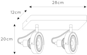 Spot LED dimabil Lucide 31931/24/31 TALA 2×GU10/12W/230V alb