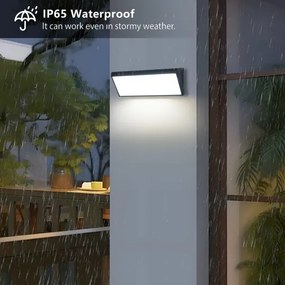 Brilagi - Aplică LED de perete pentru exterior cu senzor, TRIANGLE, 42W, 230V, negru, IP65