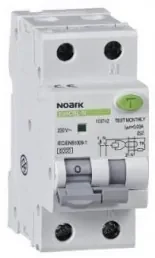 Siguranta automata cu protectie diferentiala 25A P+N, tip AC, 30mA, 4,5kA, Noark