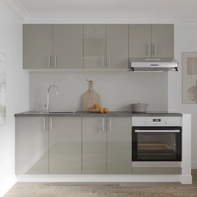Corp haaus Karo, Gri Lucios/Alb, MDF, 60 x 50 x 80 cm
