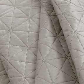 Cuvertură grej matlasată din catifea 170x210 cm Laila – Restilo