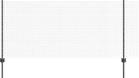 vidaXL Gard cu Stâlp Gri 1 x 50 m Oțel și PVC