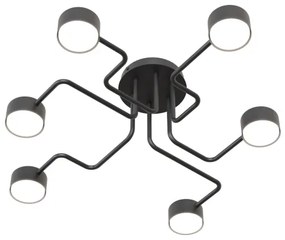 Lustră pe tijă KURAGE 6xGX53/12W/230V negru