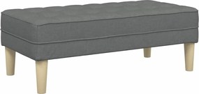 vidaXL bancă cu pernă Gri închis 113 x 57 x 39 cm țesătură