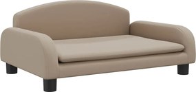 vidaXL Canapea pentru copii, cappuccino, 70x45x30 cm, piele ecologică