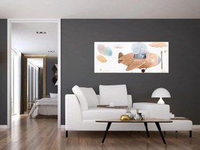 Tablou - Acuarelă elefant într-un avion (120x50 cm)