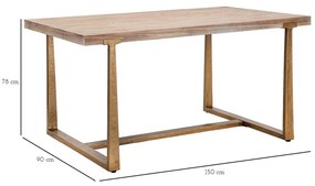 Masă de dining în culoare naturală 150x90 cm Ankara – Mauro Ferretti