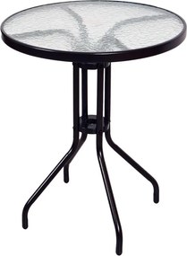 Set balcon grădină, polyrattan, 2 scaune + masă din sticlă