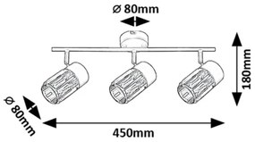 Spot Rabalux 73061 VENARO 3xE14/15W/230V