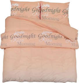 vidaXL Set cu husă de pilotă, roz, 155x220 cm, bumbac