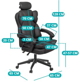 Scaun rotativ directorial Lux-negru