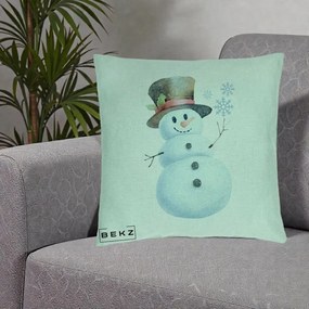 Perna Decorativa Om de Zapada cu Joben si Vasc, 40x40 cm, Verde Menta, Husa Detasabila, Perna Inclusa, BEKZ®