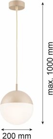 Argon 9001 - Lampă suspendată de exterior pe cablu LIV 1xE27/15W/230V IP44 bej