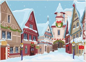 Tablou - Stradă de iarnă (70x50 cm)