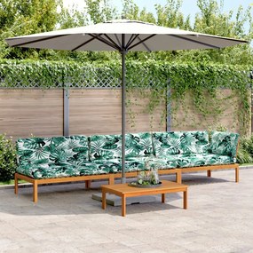 3209456 vidaXL Set canapele de grădină cu perne din paleți 4 piese lemn acacia
