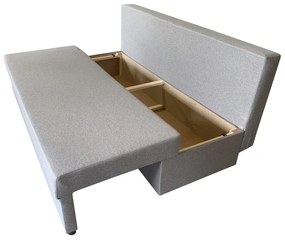 Canapea extensibila Odessa 185x85x80 cm, cu lada de depozitare, Grey Flower
