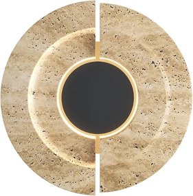 Aplica de perete LED din travertin natural Daylight